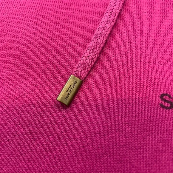 Saint Laurent Logo-Print Mens Purple Hoodie Sz L - Picture 9 of 9